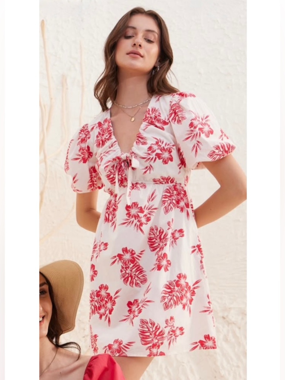 Sim & Sam Poplin Print Dress. Size Medium